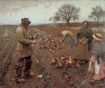  bajo Arte - Trabajo de invierno campesinos modernos impresionista Sir George Clausen